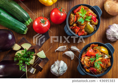 Ratatouille, delicious vegetarian stew 43695383