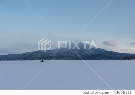 Icing on the ice on Lake Akan - ice motorcycle Icing on the ice on Lake Akan - ice motorcycle 43696131