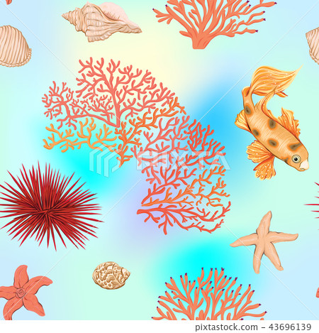 vector, sea, illustration 43696139