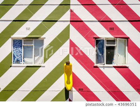 Bright house facade Bright house facade 43696351