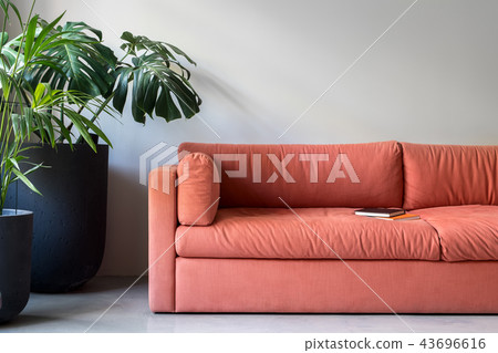 Stylish office with zone for relax with sofa 43696616
