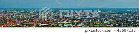 Aerial panorama of Munich. Munich, Bavaria, Germany Aerial panorama of Munich. Munich, Bavaria, Germany 43697138