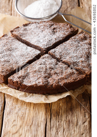 delicious freshly baked Swedish chocolate cake delicious freshly baked Swedish chocolate cake 43698802