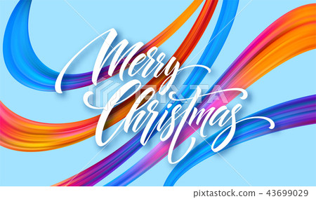 Merry Christmas hand drawn lettering banner design Merry Christmas hand drawn lettering banner design 43699029