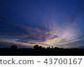 Beautiful  dramatic twilight sunset Landscape 43700167