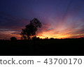 Beautiful  dramatic twilight sunset Landscape 43700170