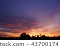 Beautiful  dramatic twilight sunset Landscape 43700174