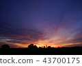 Beautiful  dramatic twilight sunset Landscape 43700175