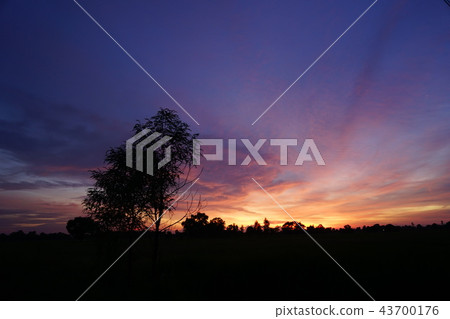 Beautiful dramatic twilight sunset Landscape Beautiful dramatic twilight sunset Landscape 43700176