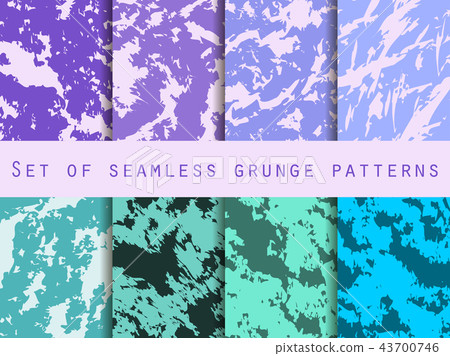 Grunge set of seamless pattern with clots - Stock Illustration ...