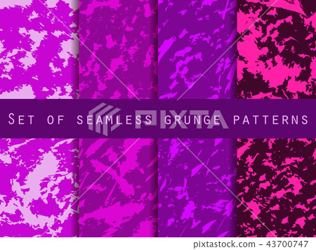 Grunge set of seamless pattern with clots 43700747
