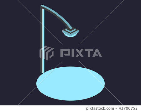 Street lamp, blue light from the lantern. Vector Street lamp, blue light from the lantern. Vector 43700752