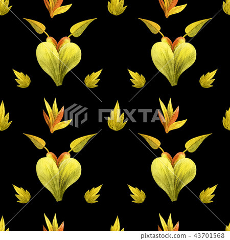 Seamless pattern from wild plants  43701568