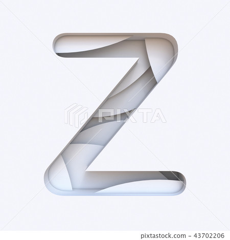 White abstract layers font Letter Z 3D White abstract layers font Letter Z 3D 43702206