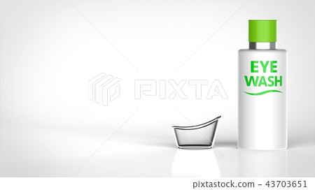 Eye wash liquid logo left copy space Eye wash liquid logo left copy space 43703651