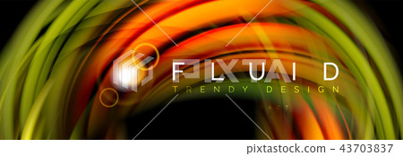 Flowing glowing color motion concept, trendy abstract layout template for business or technology 43703837