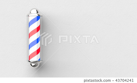 Barber Sign Wall Right Copy Space 43704241