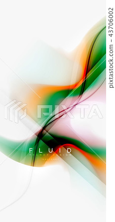 Color flowing wave, trendy liquid design template Color flowing wave, trendy liquid design template 43706002