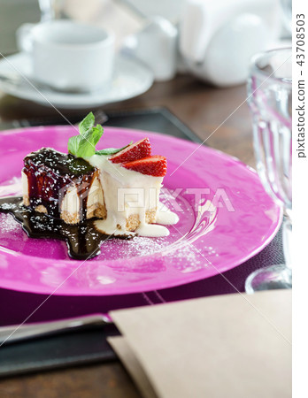 cheesecake with strawberry cheesecake with strawberry 43708503
