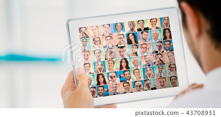 Composite image of people collage portrait very wide Composite image of people collage portrait very wide 43708931