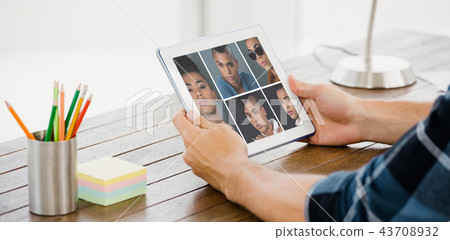 Composite image of people collage portrait single 5 43708932
