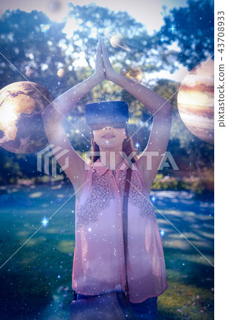 Composite image of composite image of solar system against white background 43708933