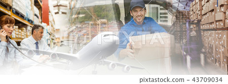 Composite image of graphic airplane Composite image of graphic airplane 43709034