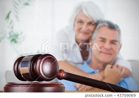 Composite image of hammer and gavel 43709069