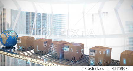 Composite image of virus background 43709071