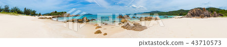 White sand beach. Vietnam. Panorama White sand beach. Vietnam. Panorama 43710573