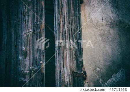 Slightly open vintage wood window. 43711358