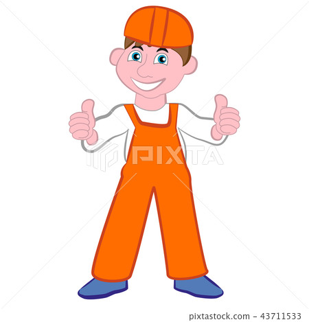 Cheerful guy worker. 43711533