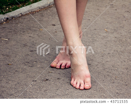 Girl's legs close up. 43711535