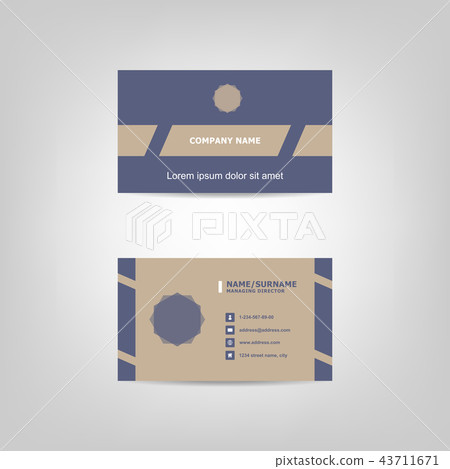 Business card classic design template 43711671