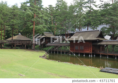 A building from Shikinuki Shinto shrine to Noh theater 43711701