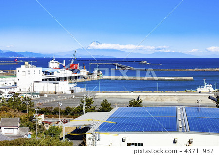 富士山，位於靜岡縣御前崎市，御前崎港 43711932