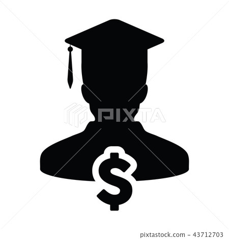 University loan icon vector male person avatar 43712703
