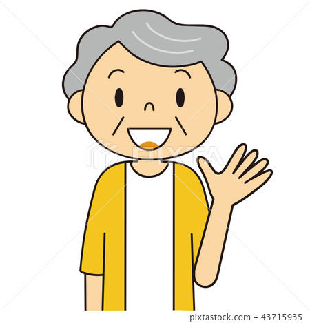 Female Grandma Senior Waving 43715935