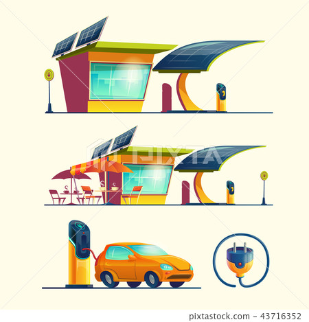 Alternative energy sources, cartoon set Alternative energy sources, cartoon set 43716352