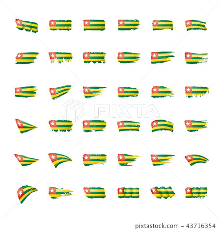 togo flag, vector illustration on a white background togo flag, vector illustration on a white background 43716354