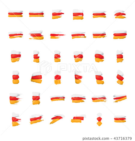 South Ossetia flag, vector illustration on a white background South Ossetia flag, vector illustration on a white background 43716379