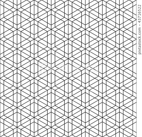 Seamless traditional Japanese ornament Kumiko. 43716522