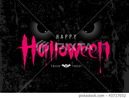 Happy Halloween pink message with spooky eye Happy Halloween pink message with spooky eye 43717032