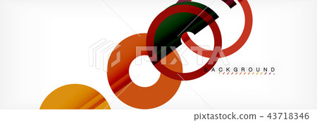 Colorful rings on grey background, modern geometric pattern design. Vector business or technology Colorful rings on grey background, modern geometric pattern design. Vector business or technology 43718346