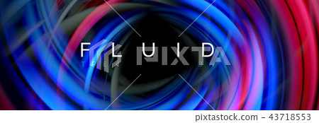 Flowing glowing color motion concept, trendy abstract layout template for business or technology 43718553