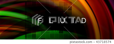 Flowing glowing color motion concept, trendy abstract layout template for business or technology Flowing glowing color motion concept, trendy abstract layout template for business or technology 43718574