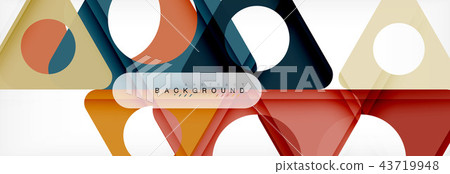 Abstract geometric background. Modern overlapping triangles. Unusual color shapes for your message 43719948