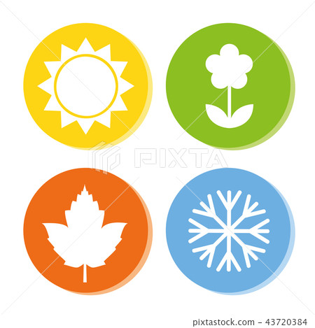 four season icons summer spring autumn winter four season icons summer spring autumn winter 43720384