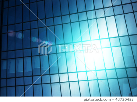 Abstract background texture with reflected in windows of modern office building 43720482