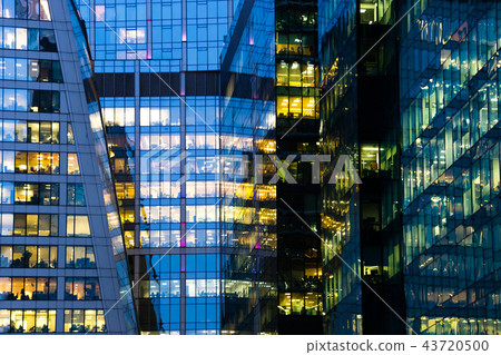 Modern office building at night 43720500